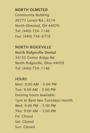 26777 Lorain Rd. #214 Norht Olmsted, OH 44070 (440) 734-1146